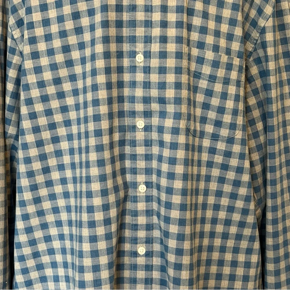 J. Crew Men's Gingham Plaid Button Down Shirt NWOT XL